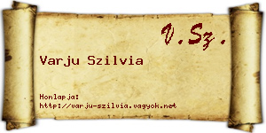 Varju Szilvia névjegykártya