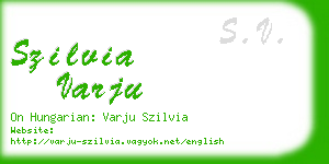 szilvia varju business card